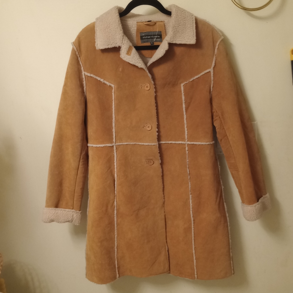 [[NWOT]] Michael Michelle genuine leather long coat